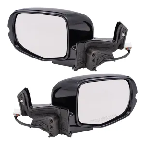 2019-2022 Honda Pilot Elite/Black Edition Power Mirror Assembly Paint To Match Black Power Folding With Heat-Signal-Memory Without Auto Dimming-RH Side View Camera Set LH RH 2019-2023 Honda Passport Elite