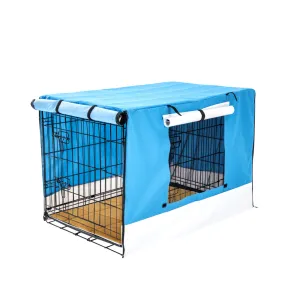 30in Steel Dog Crate with Waterproof Cover & Cushion - Paw Mate