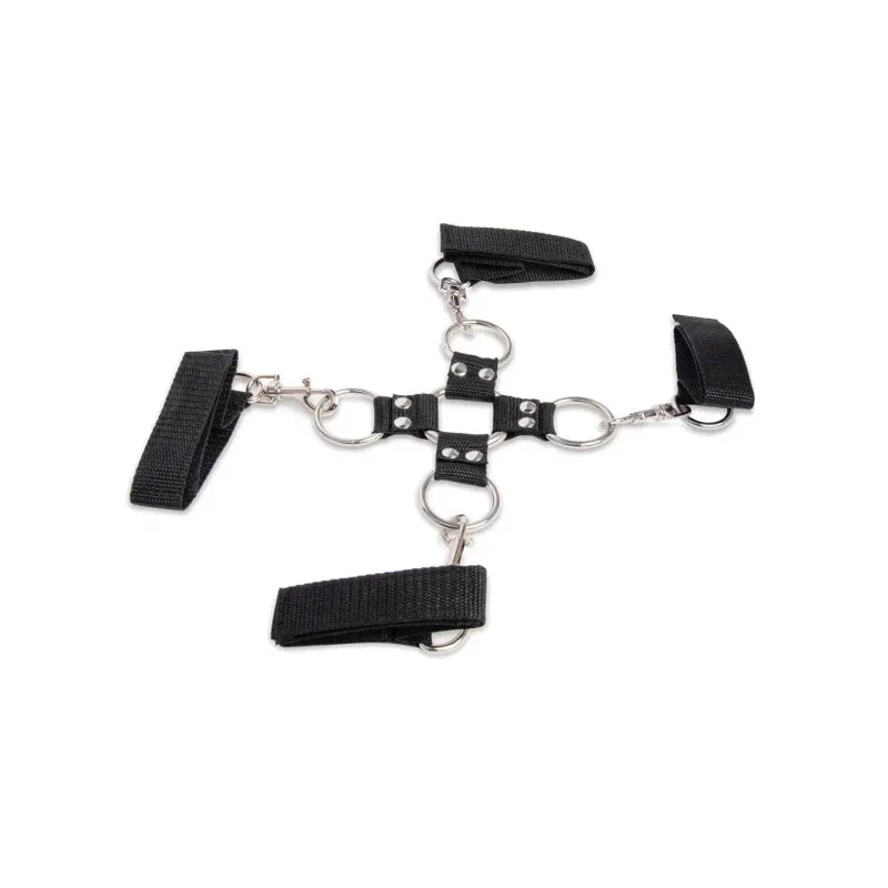 7 Pc Hogtie and Ball Gag Kit - Black