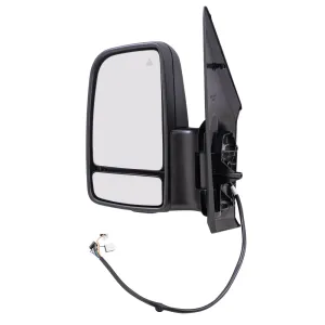 Aftermarket Brock Replacement Driver Side Power Mirror Short Arm with Heat, Signal, Manual Fold & Blind Spot Detection Compatible with 2019-2020 Sprinter Cargo 3500XD (907)/ 4500 (907)