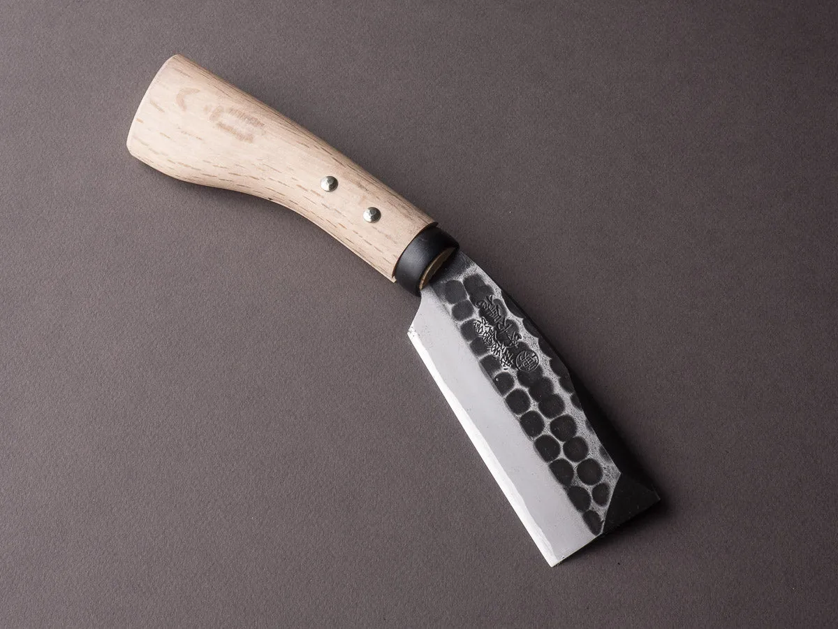 Ajikataya - Old Style Hatchet - Tsuchime - 105mm - Oak Wood Handle - Double Bevel