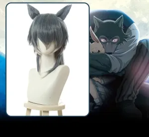 BEASTARS Legoshi Cosplay Wig w/ clip in wolf ears