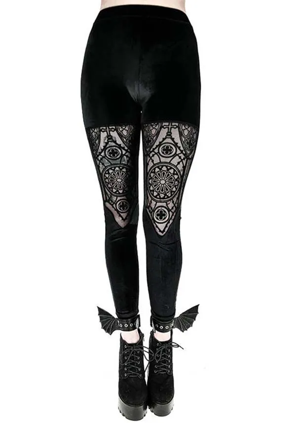 Cathedral Window Velvet | LEGGINGS