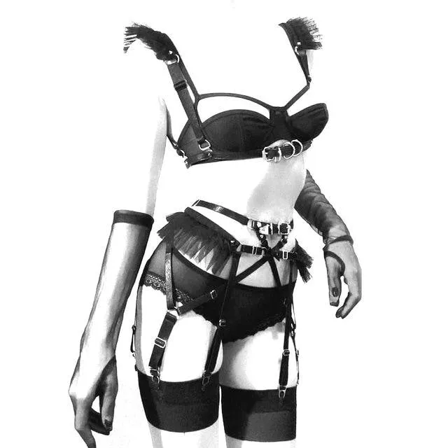 Complete Harnessed Lingerie Set