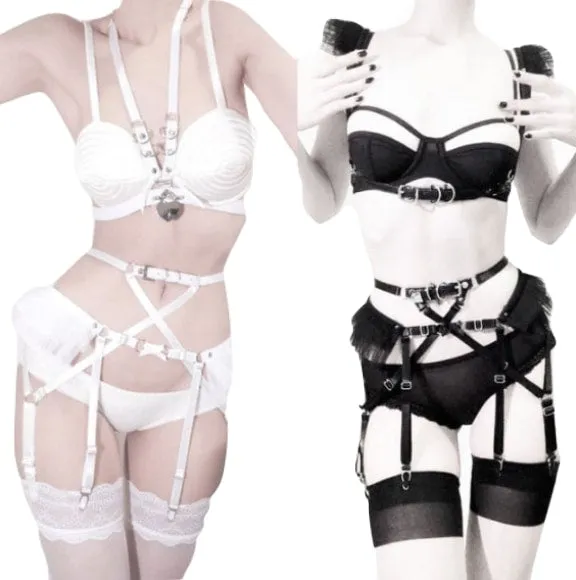 Complete Harnessed Lingerie Set