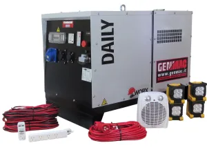 Genmac Yanmar Powered Daily RG5000YS Generator 6.1kVA Silenced 230v   Emergency Backup Kit