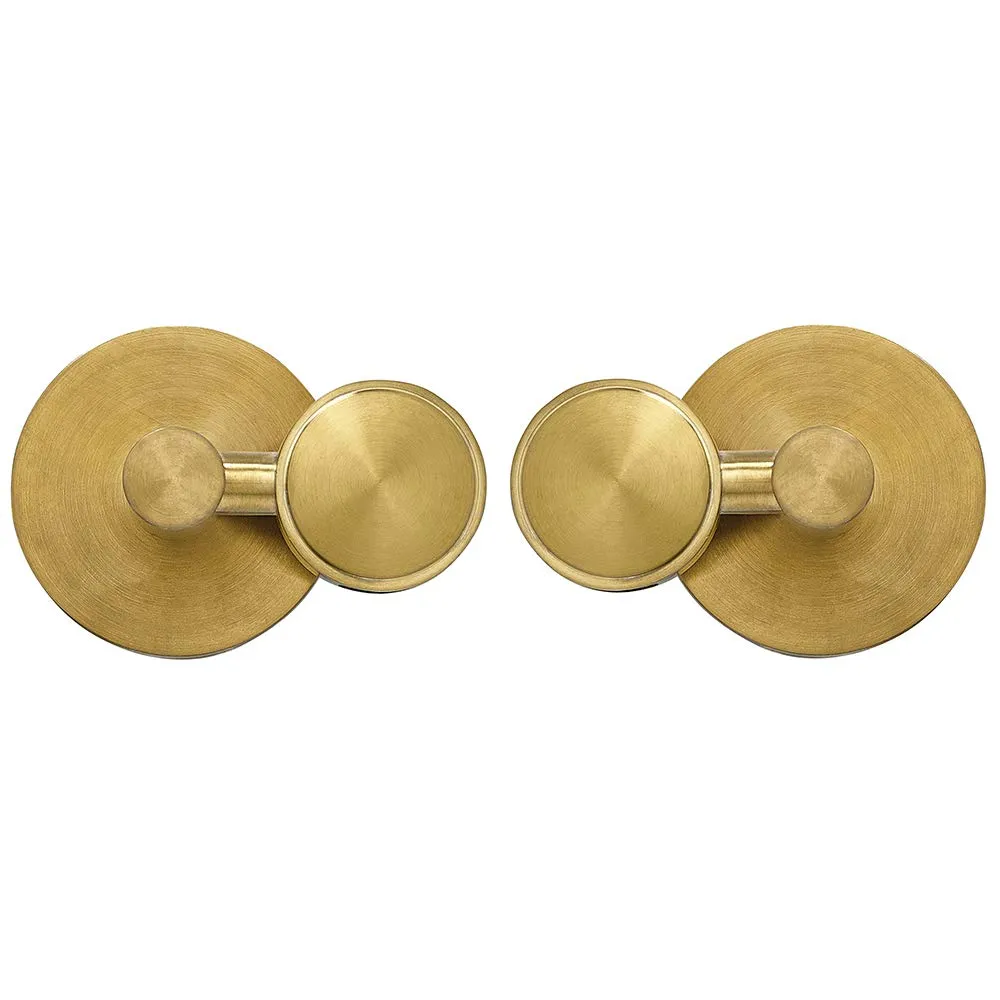 Hamilton Hills Round Brushed Gold Pivot Mirror Hardware Tilting Anchors for Mirror