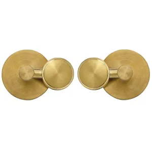 Hamilton Hills Round Brushed Gold Pivot Mirror Hardware Tilting Anchors for Mirror