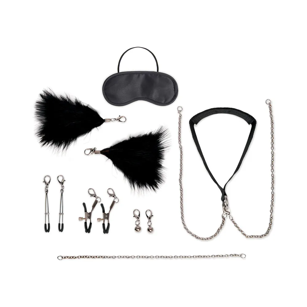 Lux Fetish Interchangeable Collar & Nipple Clips 12-Piece Set