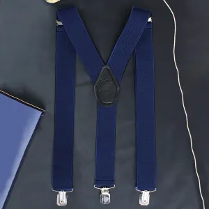 Peluche Back to Basic Navy Blue Suspender for Men