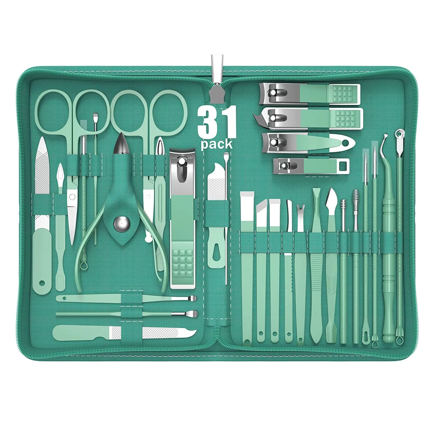 Professional 12-Piece Nail Care Set in Stylish Travel Case – Complete Manicure & Pedicure Kit