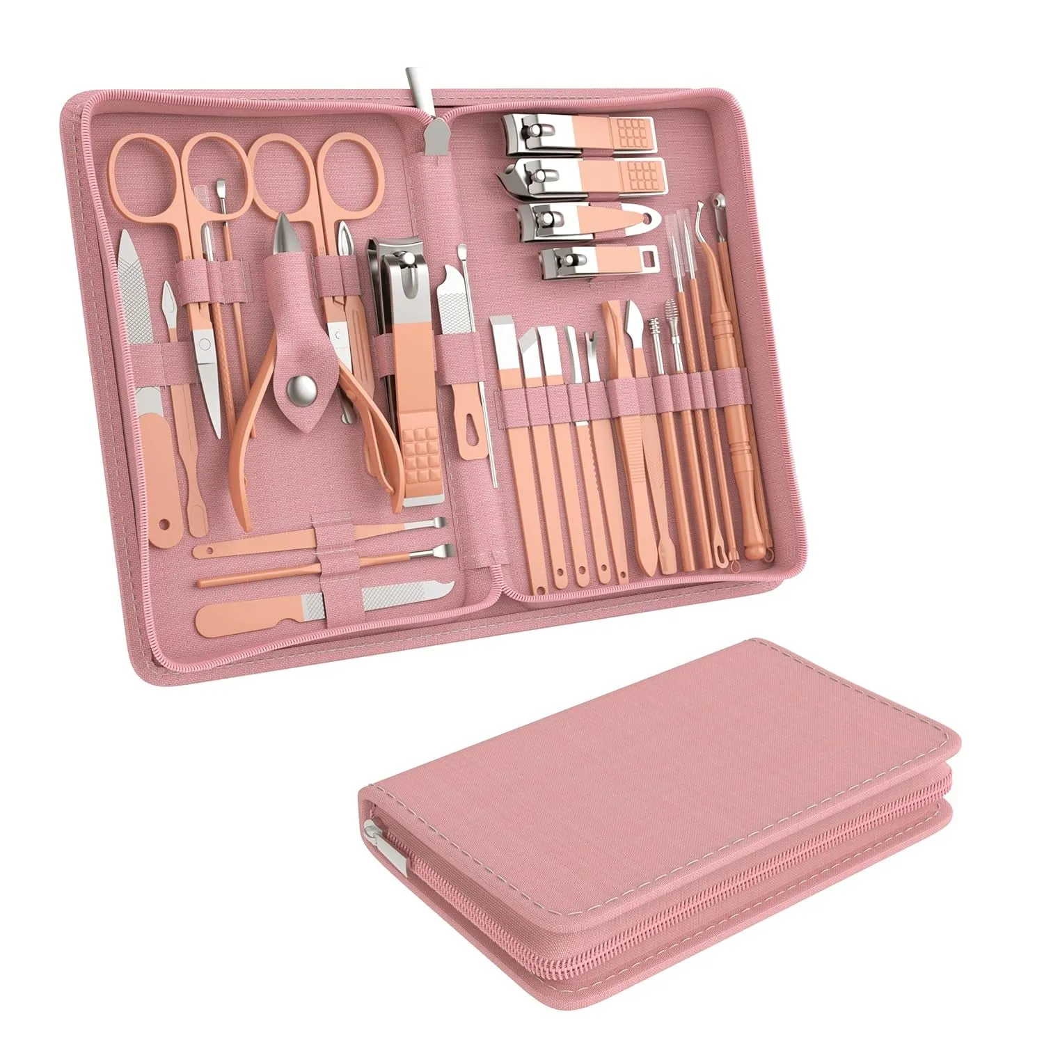 Professional 12-Piece Nail Care Set in Stylish Travel Case – Complete Manicure & Pedicure Kit