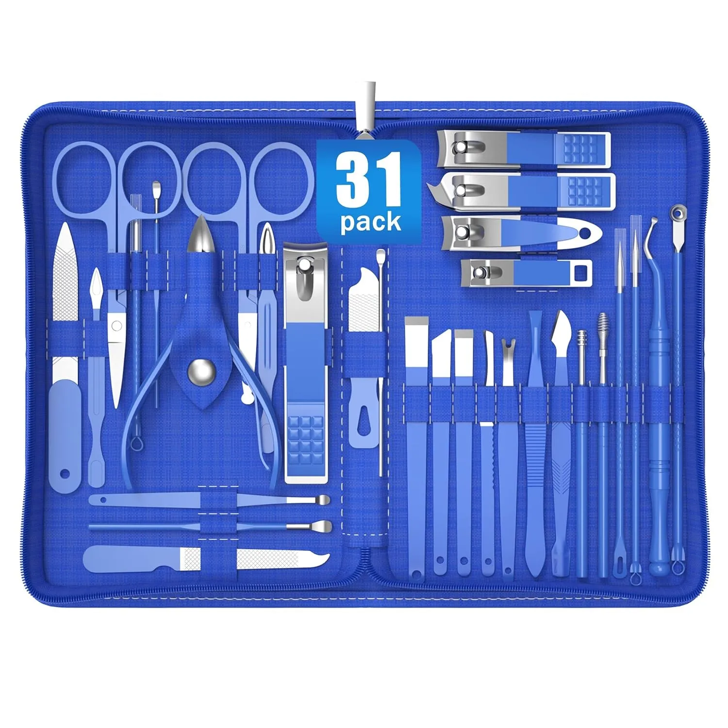 Professional 12-Piece Nail Care Set in Stylish Travel Case – Complete Manicure & Pedicure Kit