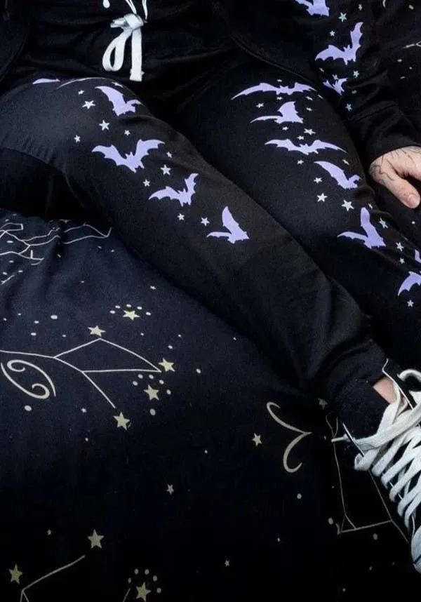 Purple Bats and Stars [Black] | SWEATPANTS