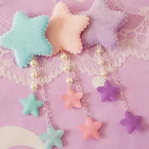 Starry Dangle Hair Clips